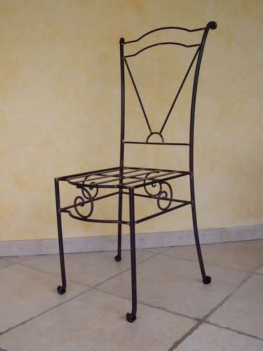 Chaise fer forgé